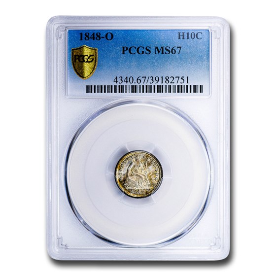 1848-O Liberty Seated Half Dime MS-67 PCGS 1848-O Liberty Seated Half Dime MS-67 PCGS